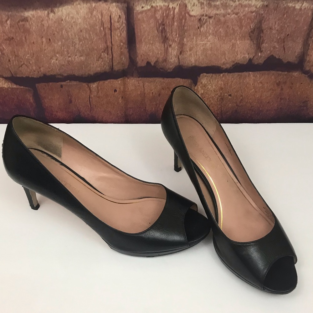 Enzo Angiolini Black Peep Toe Pumps 8.5